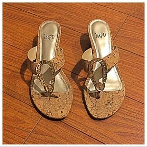 Impo Cork Sandal with Gold Hardware